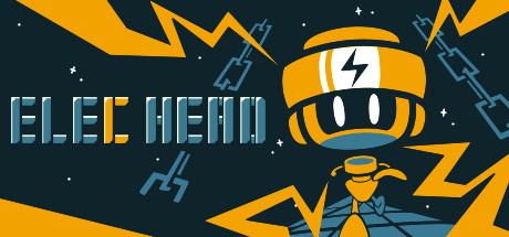 A colorful graphic featuring a cartoon character with a lightning bolt symbol on its head, surrounded by bright lightning graphics and the title 'ELEC HEAD' in bold letters.